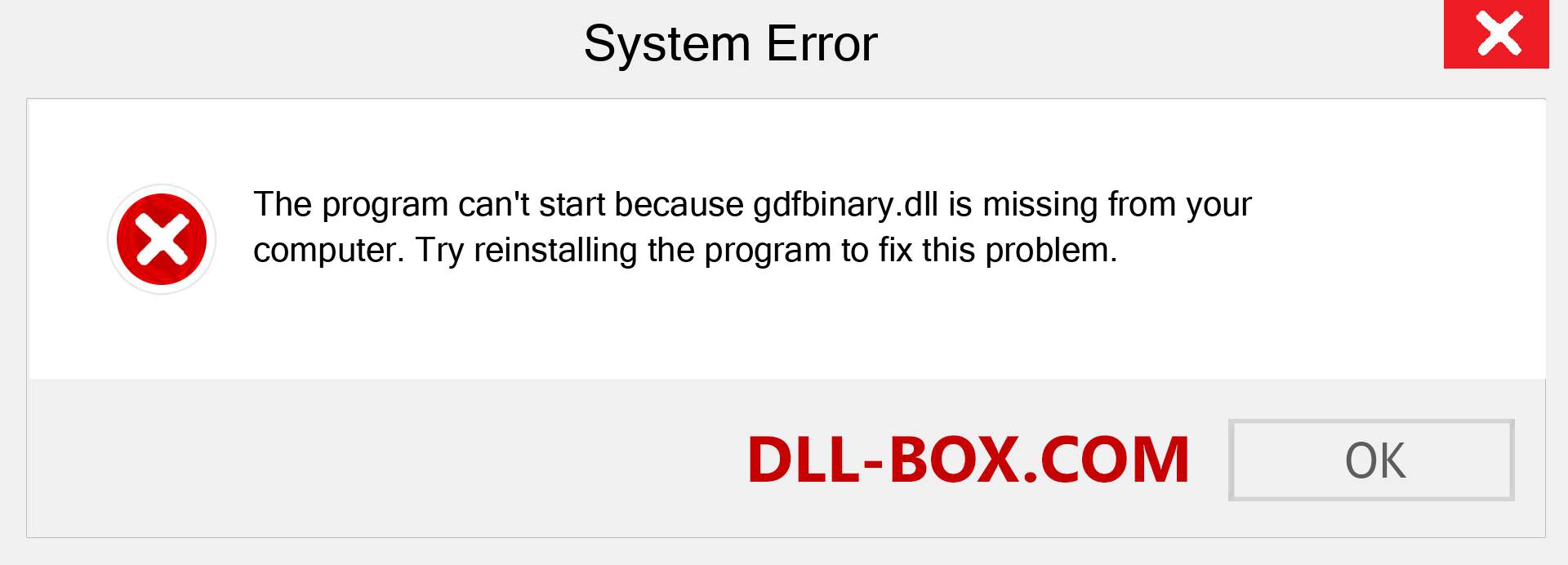  gdfbinary.dll file is missing?. Download for Windows 7, 8, 10 - Fix  gdfbinary dll Missing Error on Windows, photos, images